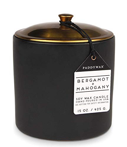 Paddywax Candles HY1503Z Candles Hygge Collection Scented Soy Wax Candle, 15-Ounce, Bergamot & Mahog | Amazon (US)