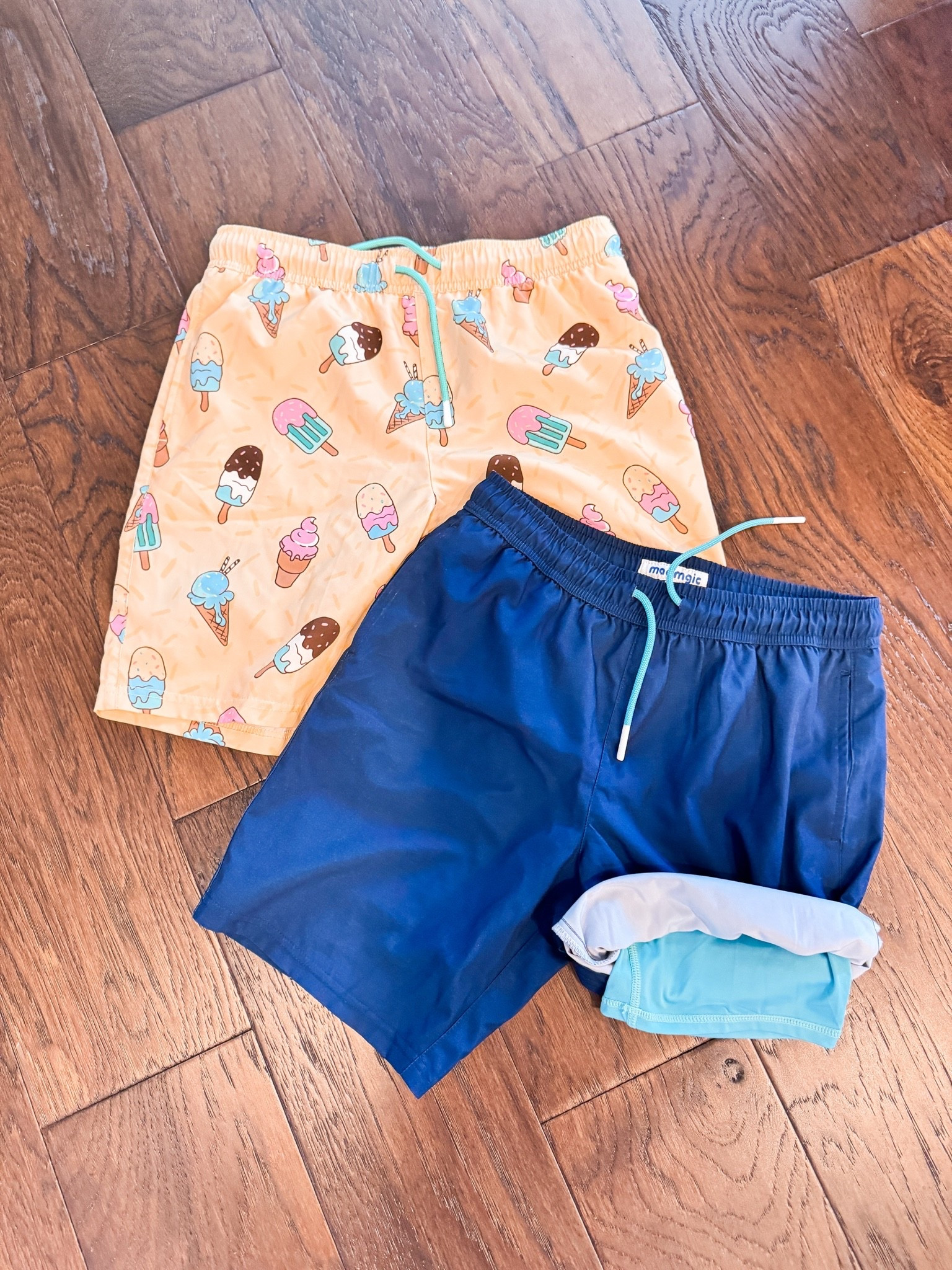 These are the best swim trunks and my son requests them every year. Not only is the main fabric soft but they have built in boxer briefs liners. Not more mesh to rub their legs. 

Fits TTS. Available in boys and men’s sizes

#LTKSeasonal
