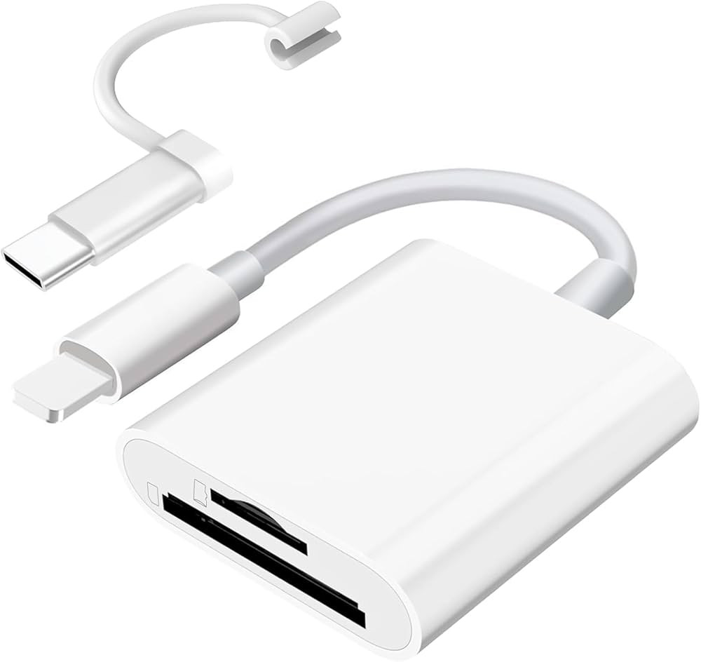 SD Card Reader for iPhone iPad Camera,Dual Card Slot Memory Card Reader Supports SD and TF Card T... | Amazon (US)