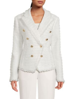 Double Breasted Fringe Blazer | Saks Fifth Avenue OFF 5TH