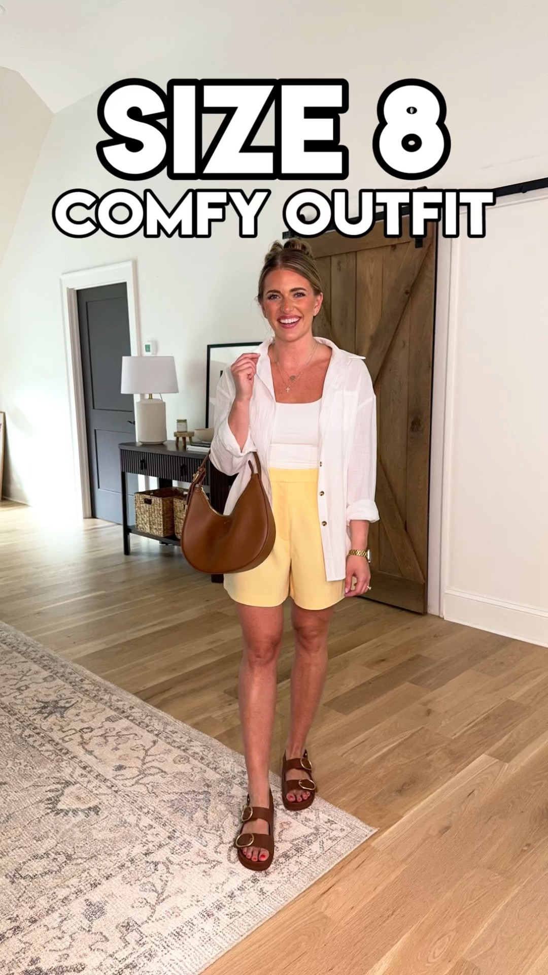 Shorts are so comfy! TTS - 29 (regular, not curve love!) 
My measurements: 29” waist, 40” hips, & 46.5” bust. 
Rest of my outfit is on my Amazon storefront 🥰🫶🏼

GRWM today wearing the cutest yellow shorts! 😍☀️🫶🏼 these look like sunshine & have stretch in the back - the ultimate comfy dress shorts! 🤌🏼 Wearing w my all-time fave long sleeve white cotton/linen button down - had this over a year and have worn it so many times. 🙌🏼 & my fave buttery soft white tank! So so comfy!!! This is the perfect summer outfit. 🍋  Do y’all like it better with our without the button down shirt?! 👇🏼 Loving the old money aesthetic vibes! ✨ Linking everything for y’all w sizing info on my Amazon storefront linked in my Instagram bio! 😘

Sloans shorts Abercrombie curve love stretchy waist dress shorts dressy shorts old money aesthetic 

Direct URL: 

#size8 #amazonfashion #buttondownshirt #linenshorts #yellowshorts #abercrombiestyle #datenightoutfit #amazonfinds #momoutfit #outfitreel #grwmreel #getdressedwithme #momstyle #stretchypants #lookforless #sizemedium

#LTKFindsUnder50 #LTKVideo #LTKSeasonal