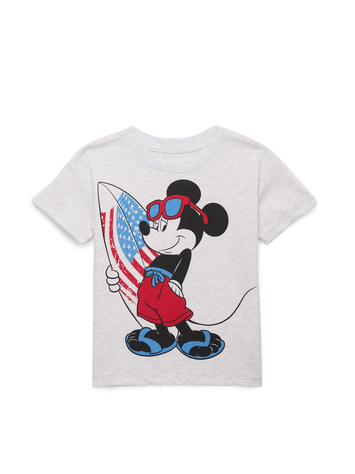 Mickey Mouse Toddler Boys Graphic Americana Crewneck Tee with Short Sleeves, Sizes 12M-5T | Walmart (US)