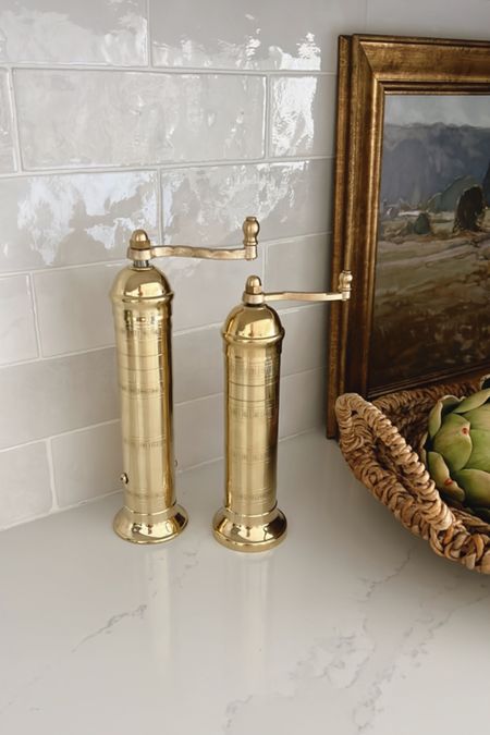 Amazon European Brass Salt and Pepper Mills the perfect accent for a neutral kitchen. The perfect decor for my all white kitchen. 


#LTKFind #LTKhome