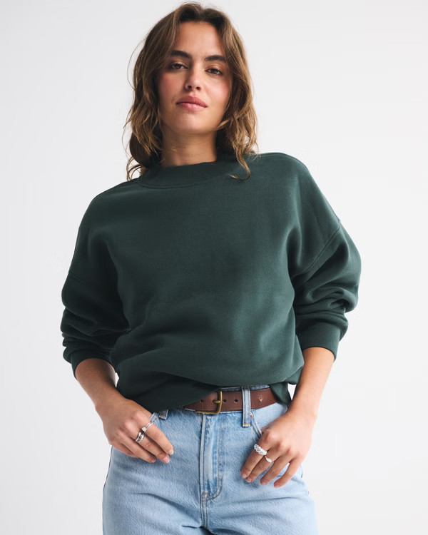 Women's Sunday Mockneck Crew | Women's New Arrivals | Abercrombie.com | Abercrombie & Fitch (US)