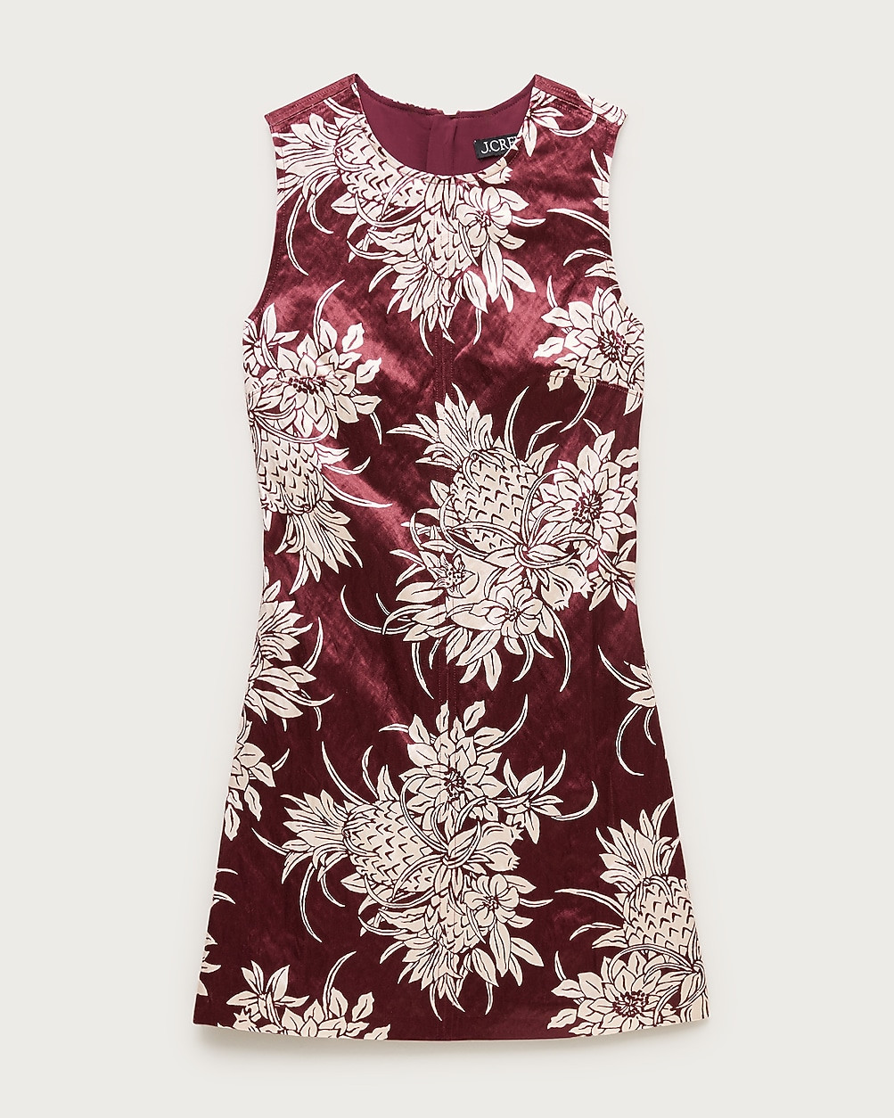 Mini shift dress in pineapple garden&ndash;print memory satin | J. Crew US