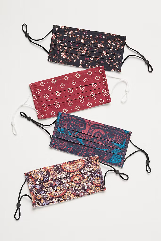 Sanctuary Organic Cotton Ear Loop Reusable Face Masks, Set of 4 | Anthropologie (US)