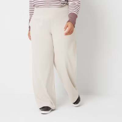 Stylus-Plus Womens High Rise Wide Leg Pull-On Pants | JCPenney