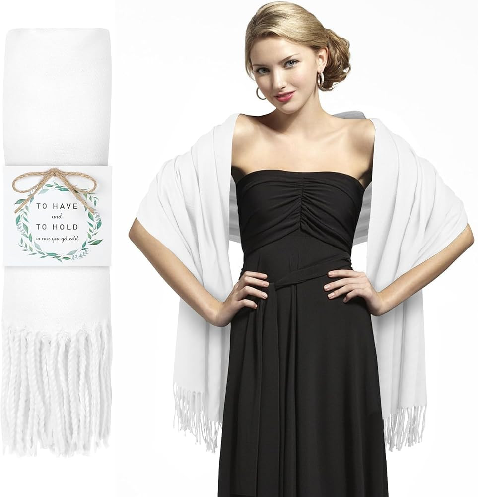 Wedding Pashmina Shawls and Wraps for Evening Dress, Shawl Wraps for Bridesmaid Proposal Gifts Br... | Amazon (US)