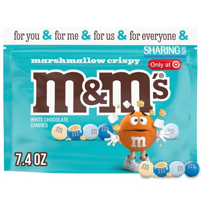 M&M's White Chocolate Marshmallow Crispy Sharing Chocolate Candies - 7.40oz | Target