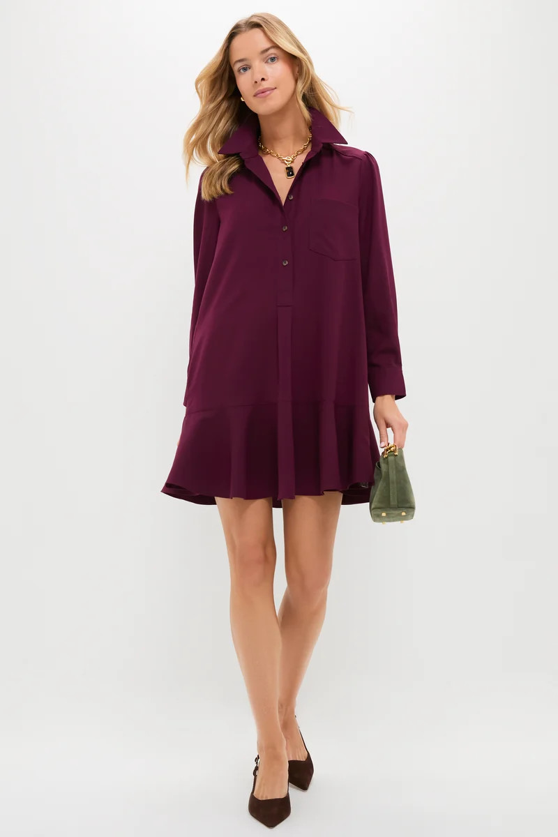 Winetasting Crepe Callahan Shirt Dress | Tuckernuck (US)