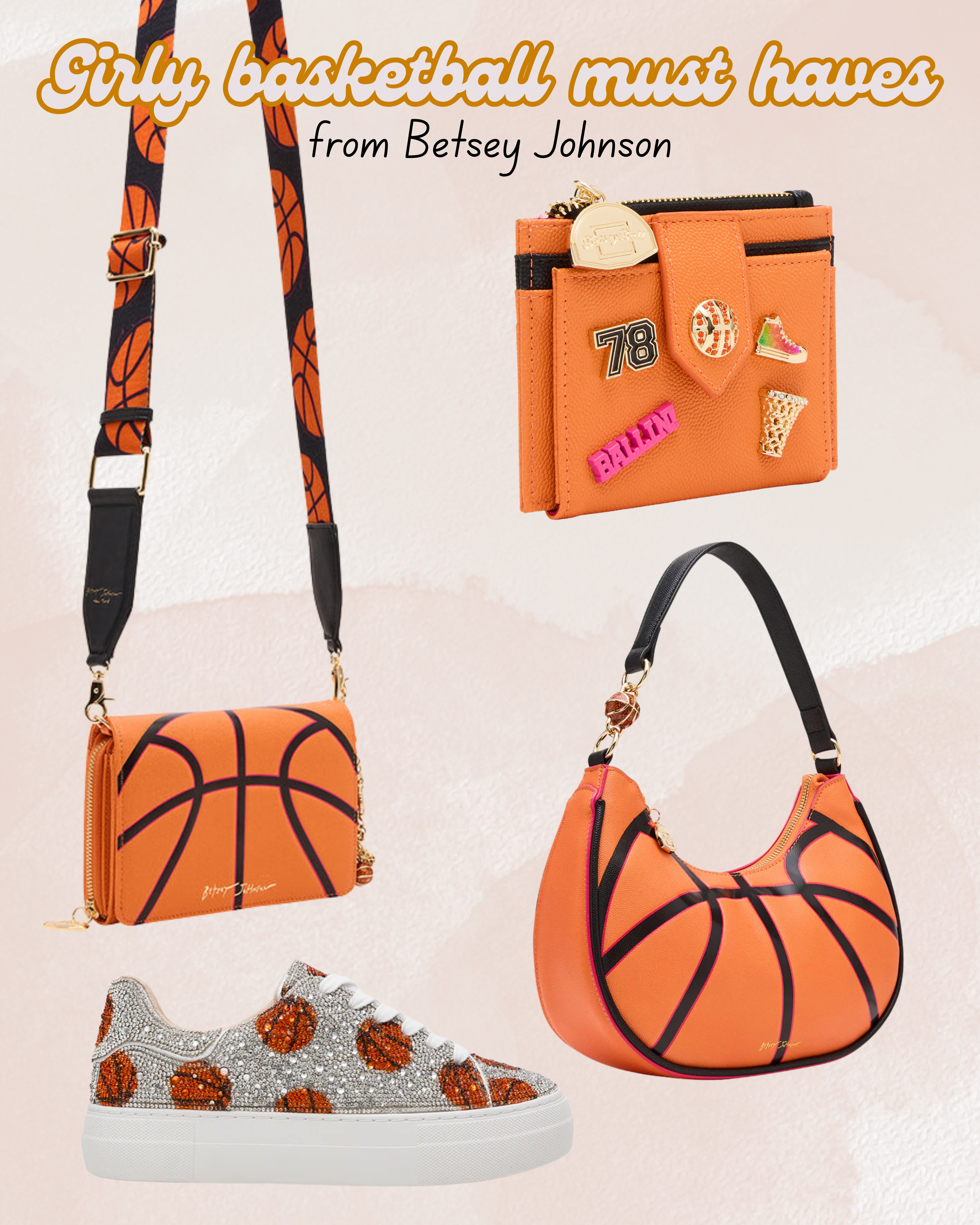 Are you a Basketball mom looking for cute and fun outfit ideas? Betsey Johnson makes the cutest accessories, perfect for any team colors. I love the basketball purse with the strap, probably my favorite. 

 

#LTKmomlife #LTKSeasonal #LTKActive