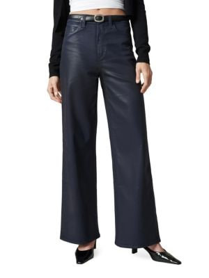 The Mia Petite Coated Wide Leg Jeans | Saks Fifth Avenue OFF 5TH