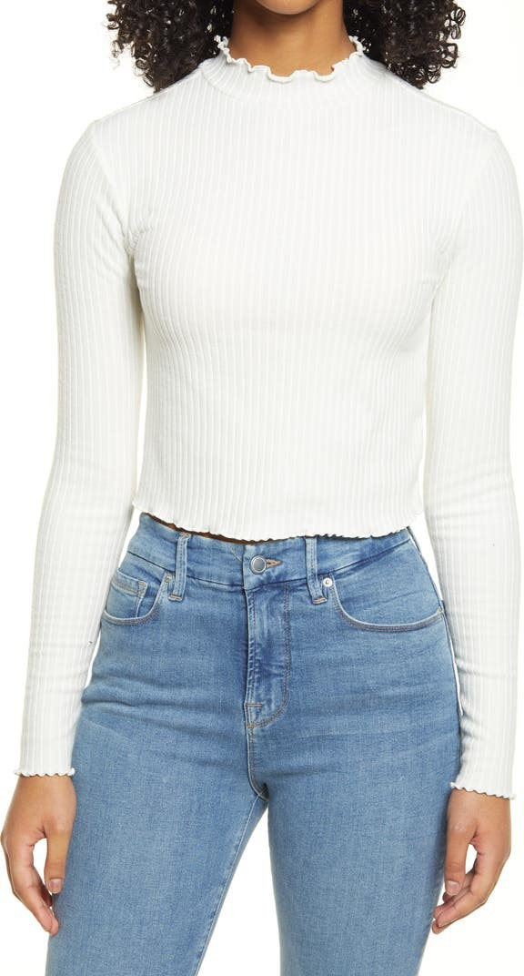 Mock Neck Crop Top | Nordstrom