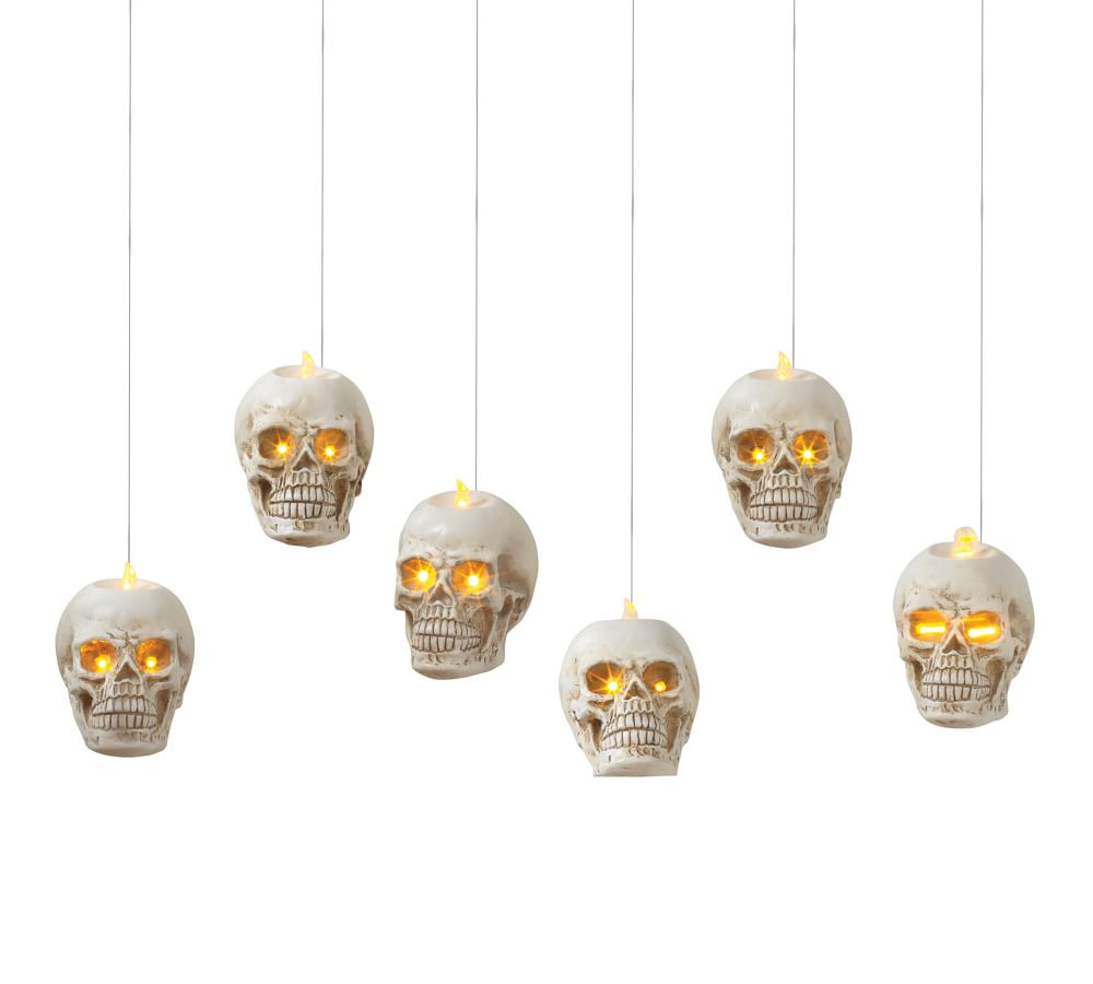 Hanging Skull LED String Lights - Set of 6 | Pottery Barn (US)