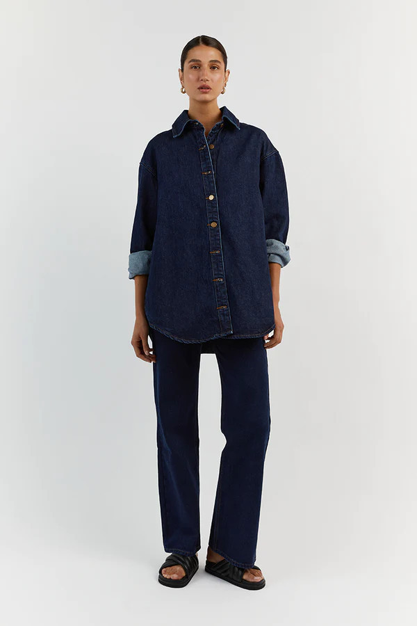 KALLEN INDIGO DENIM SHACKET | DISSH