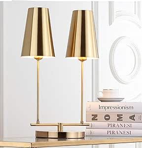 Safavieh Lighting Collection Rianon Brass Gold 2-light 23-inch Bedroom Living Room Home Office De... | Amazon (US)