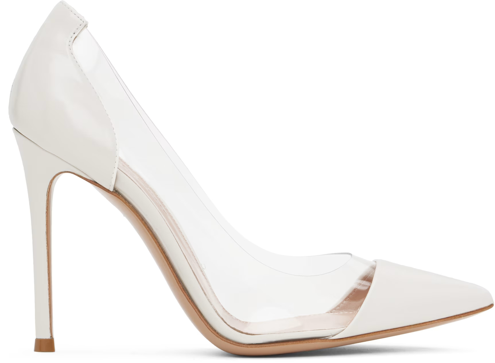 Gianvito Rossi - Off-White Plexi Heels | SSENSE