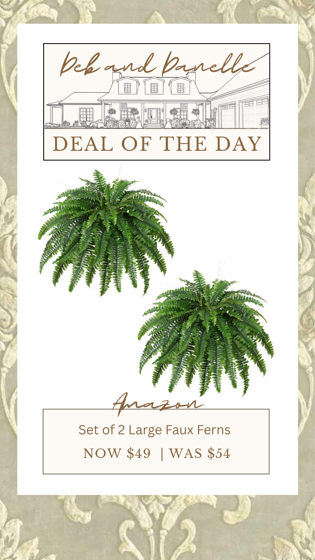 When we first moved into our home, we only used faux ferns to decorate our front porch to reduce daily maintenance. They were beautiful.  

 #LTKSeasonal #LTKHome #LTKSaleAlert