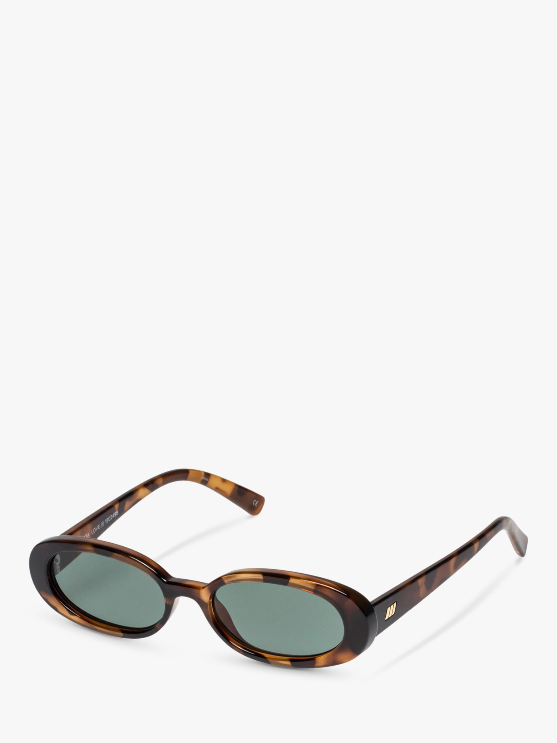 Le Specs Women's Outta Love Oval Sunglasses, Tortoise | John Lewis (UK)
