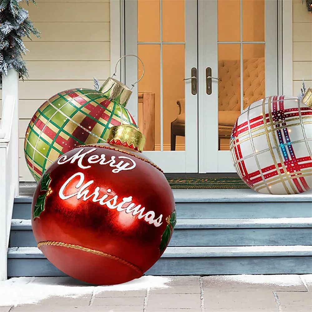 AVAIL Christmas Inflatable Decorated Ball 23.6 Inch Blow Up Ball Xmas Decor Giant Christmas Infla... | Walmart (US)