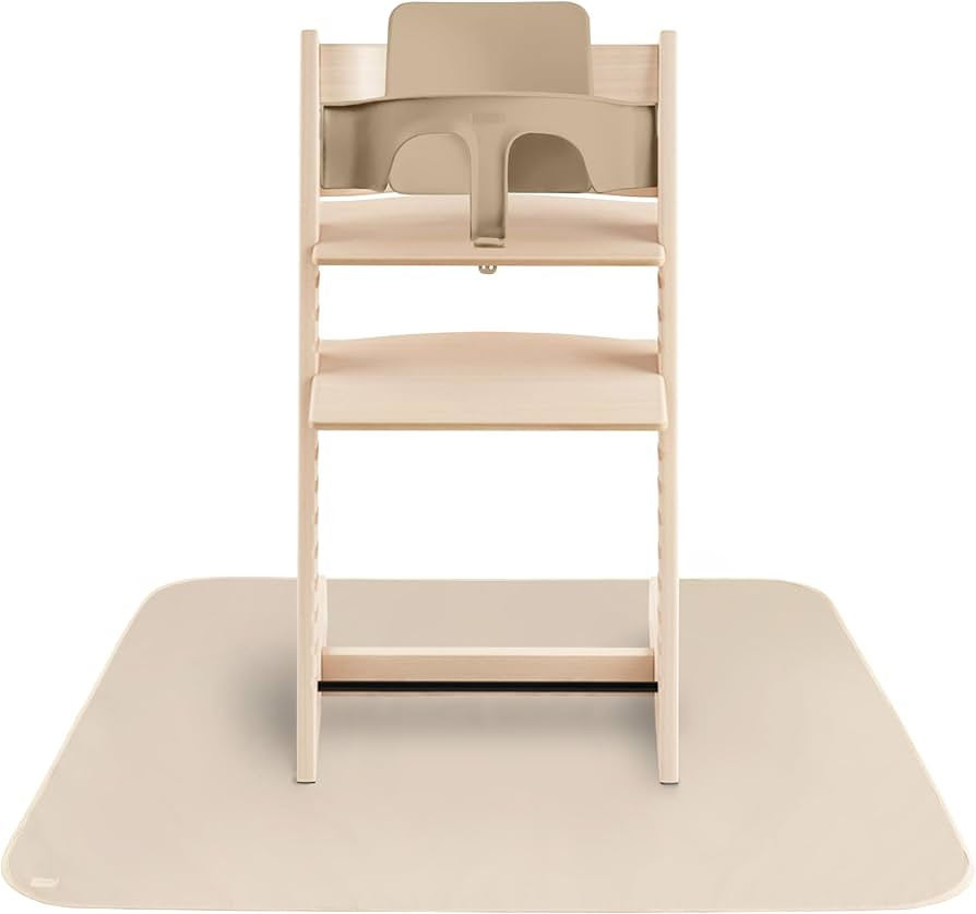 mushie Baby Splat Mat 42.5x42.5 Inch (Fog) | Water Resistant for Under High Chair and Infant Play | Amazon (US)