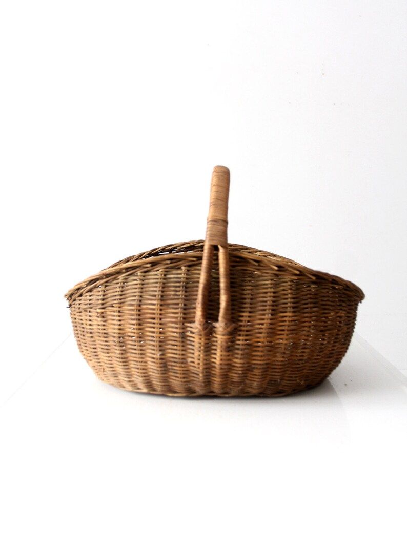 Vintage Wicker Basket - Etsy | Etsy (US)