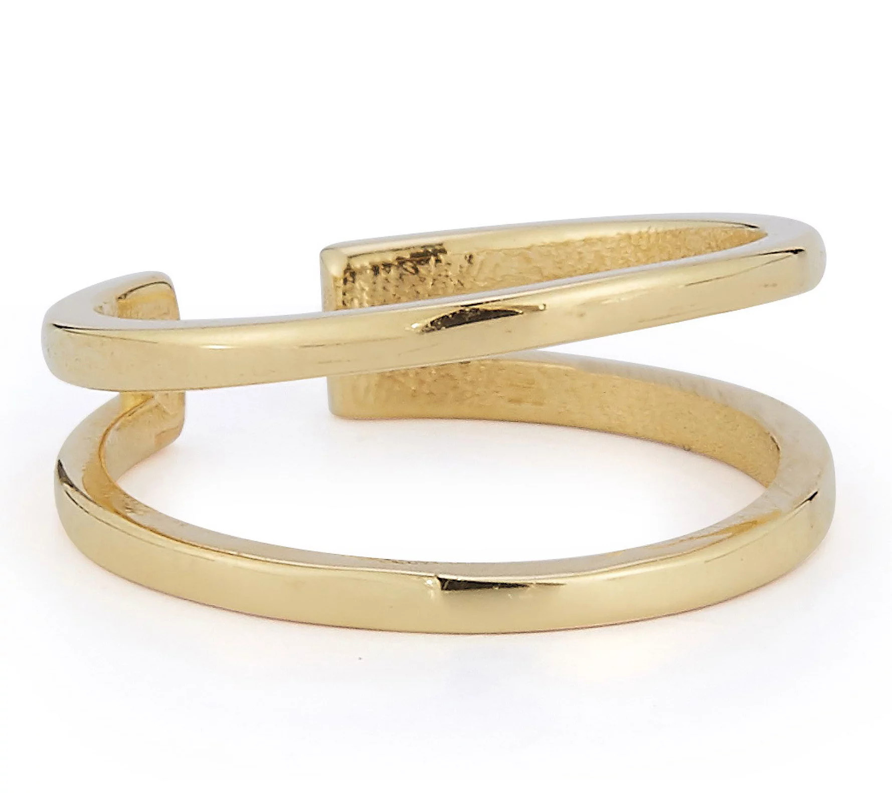 Luminosa Gold Double Hoop Earring Cuff, 14K | QVC