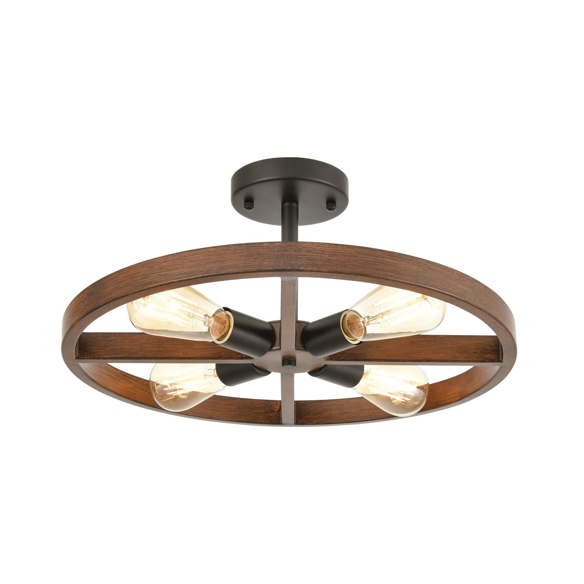 Wheeling 19 Inch 4 Light Semi Flush Mount by ELK Lighting | 1800 Lighting