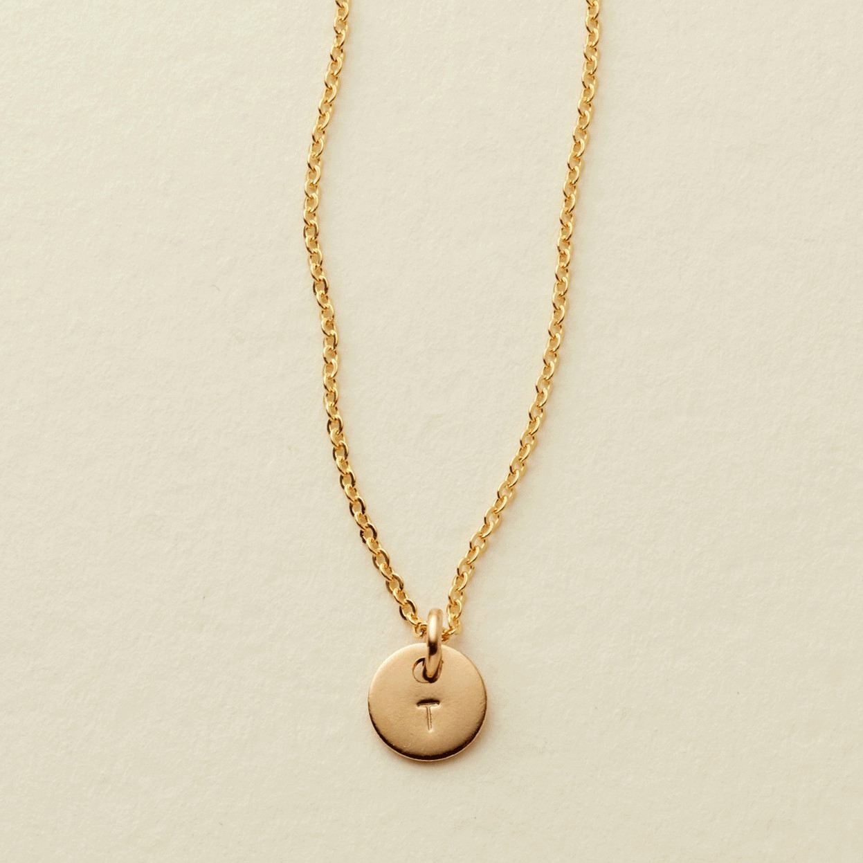 Small Initial Disc Necklace | Made by Mary | Made by Mary (US)