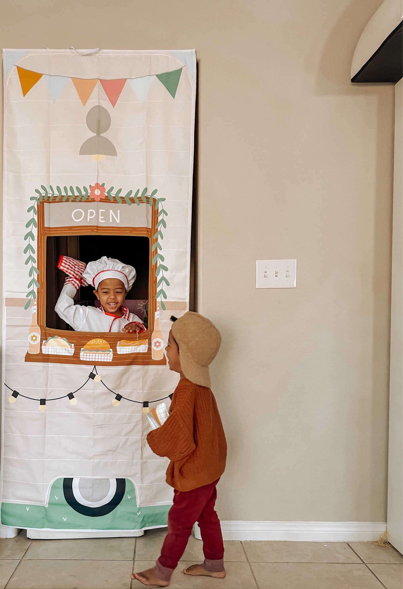 #AD Have a small place or even just a doorway you want to make just a little more fun and functional? Then check out @swinglytoys Doorway Storefronts!

The vibrant storefronts are a super easy way to make a little doorway into a pretend play space your kiddos will LOVE! We have the Camper Food Truck and the twins love being the chef and cooking up some fun meals. There are many other designs available like: Boho Tea House & Garden Doorway, Malibu Guest House & Home Office, Farmer's Market & Bakery Doorway Storefront, Ice Cream & Coffee Shop Storefront, and the Pet Shop & Groomer Storefront.

Endless play that takes up such a small amount of space! 

Which style would you pick for your little one?

#swinglytoys #swinglytoyspartner #pretendplay #openendedplay

#LTKkids #LTKHoliday #LTKGiftGuide