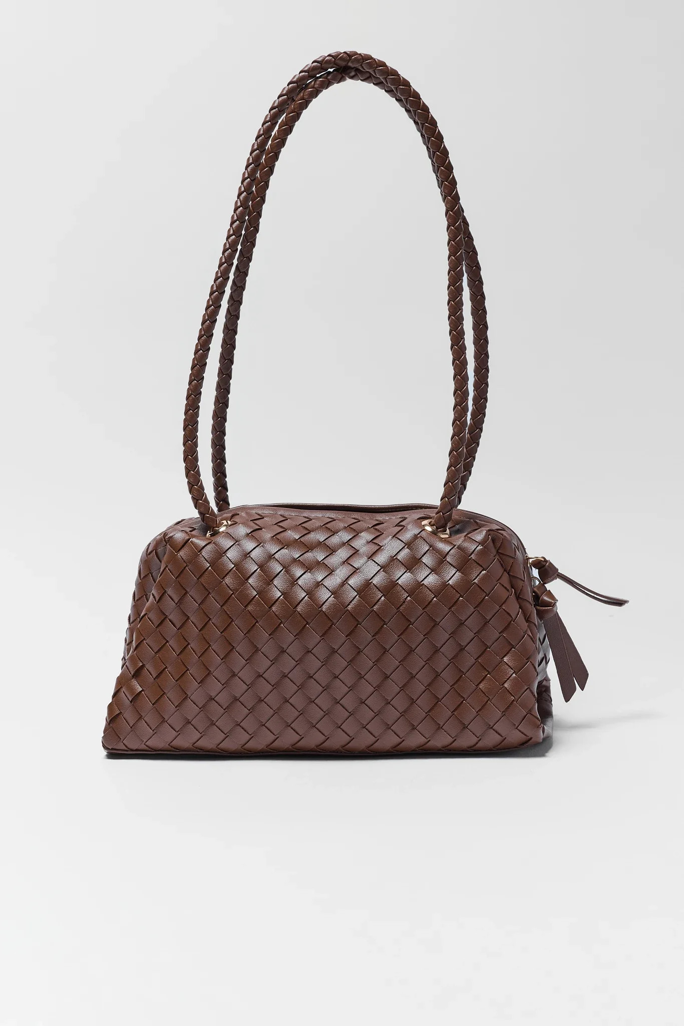 Brown Woven Shoulder Bag | Avara