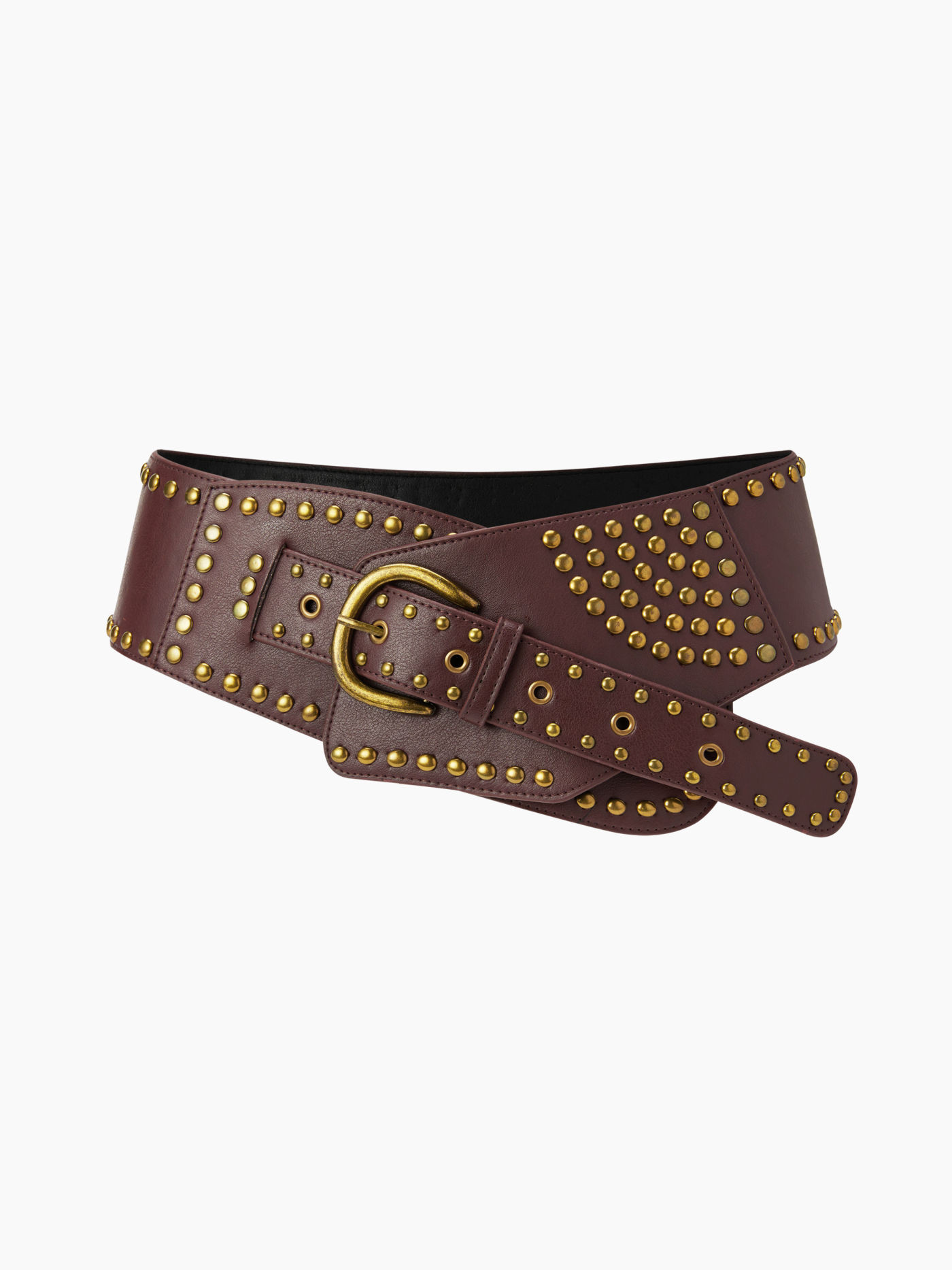 STUDDED DECOR WIDE BUCKLE CORSET BELT For Daily Casual | Cider
