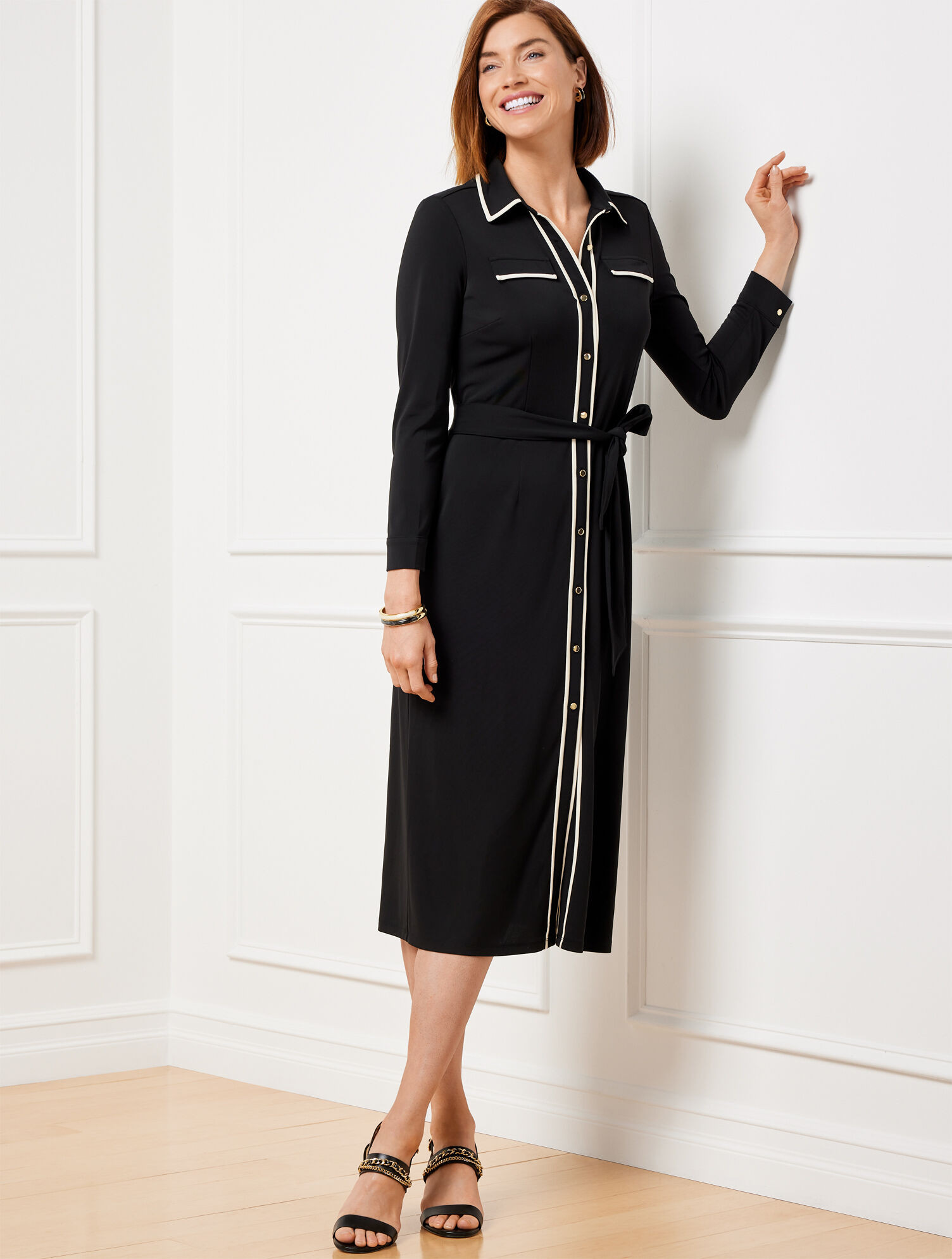 Jersey Shirtdress - Tipped | Talbots