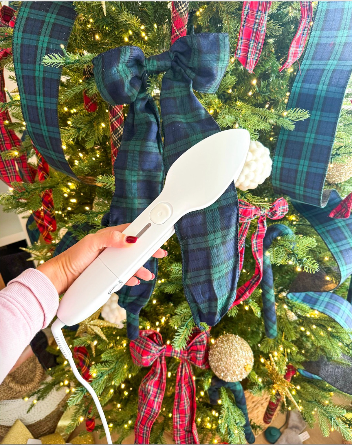 I have had this Nori Press Travel Steam Iron on my list for years! I finally scored it last week and have already used it several times - it was perfect to get my tree bows nice and smooth and is also amazing for clothes - i𝘁 𝗰𝗮𝗻 𝘀𝘁𝗲𝗮𝗺 𝗮𝗻𝗱 𝗶𝗿𝗼𝗻- 𝗻𝗼𝘄 𝗼𝗻 𝗱𝗿𝗼𝗽 𝗳𝗼𝗿 𝗕𝗹𝗮𝗰𝗸 𝗙𝗿𝗶𝗱𝗮𝘆!  LTK #liketkik #ad Amazon.com #WinterFavorites2025 #founditonamazon 

 