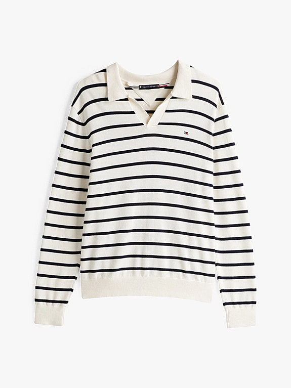 Polo Collar V-Neck Jumper | Tommy Hilfiger UK
