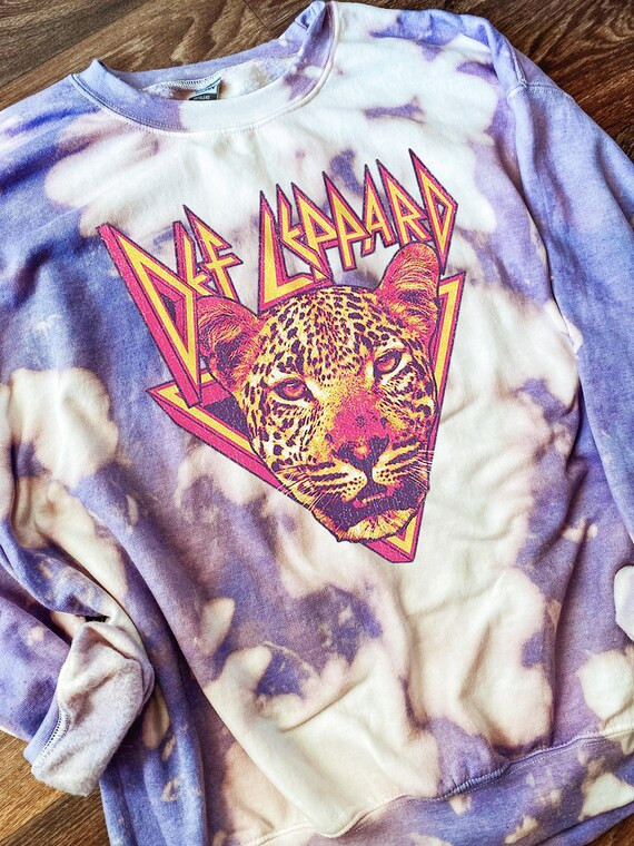 Def Leppard Purpleish Acid Wash  Vintage Crewneck  Band | Etsy | Etsy (US)