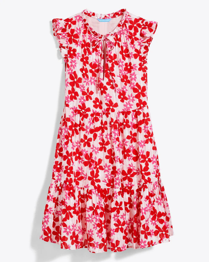 Connie Flutter Sleeve Dress in Flying Daisies | Draper James (US)