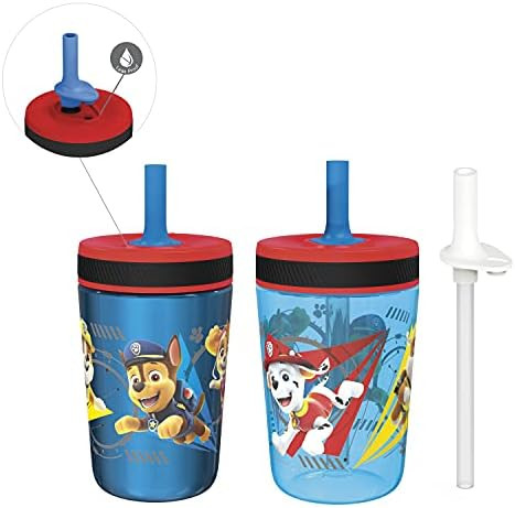Amazon.com: Zak Designs Bluey Kelso Tumbler 3pc Set, Leak-Proof Screw-On Lid with Straw, Bundle f... | Amazon (US)