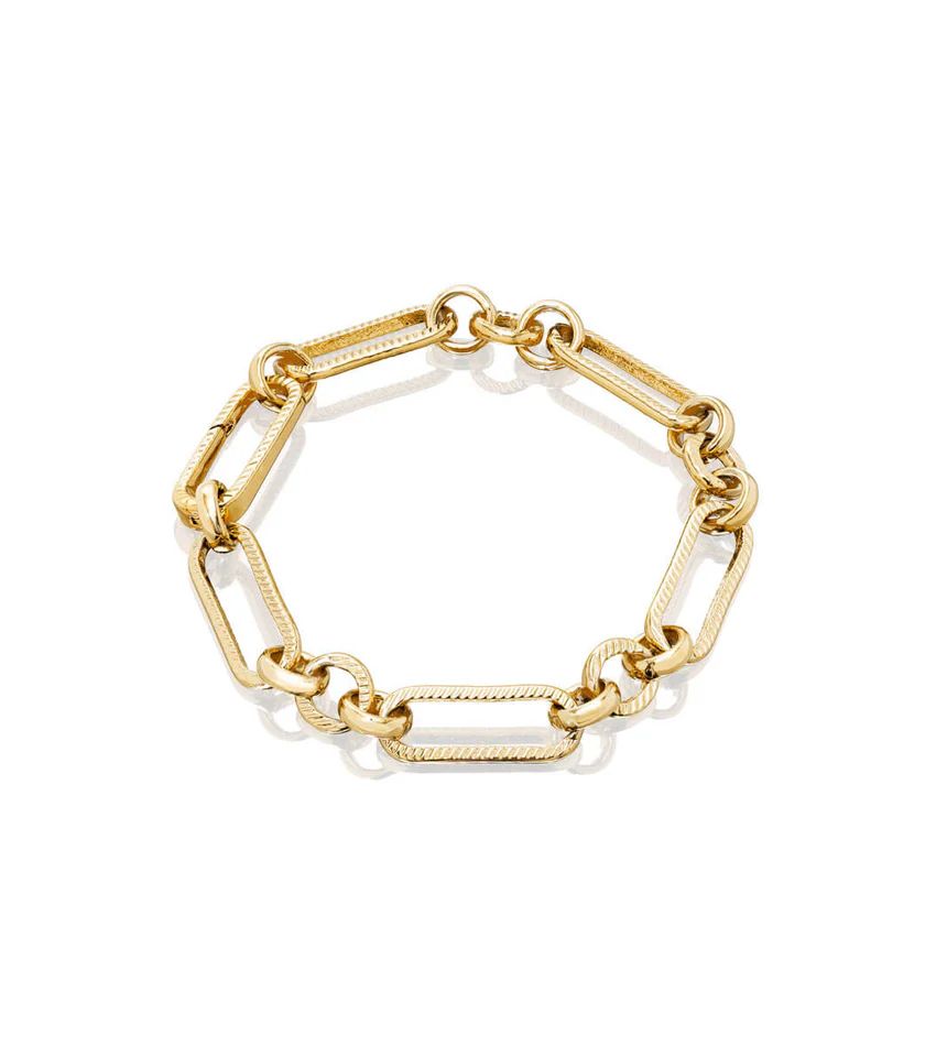 Figaro Chain Bracelet (Gold) | Abbott Lyon