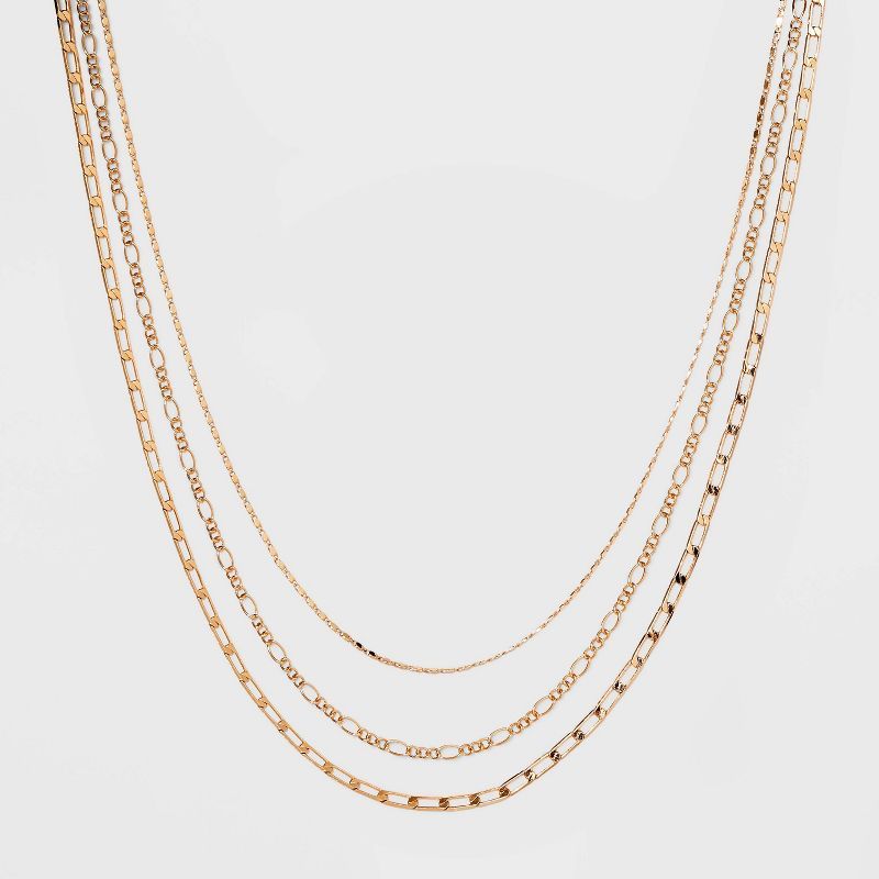 Multi-Strand Link Chain Necklace - A New Day™ Gold | Target