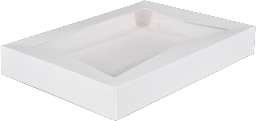 Southern Champion Tray 24543 White Paperboard Window Bakery Box, 16" Length x 12" Width x 2-1/4" ... | Amazon (US)