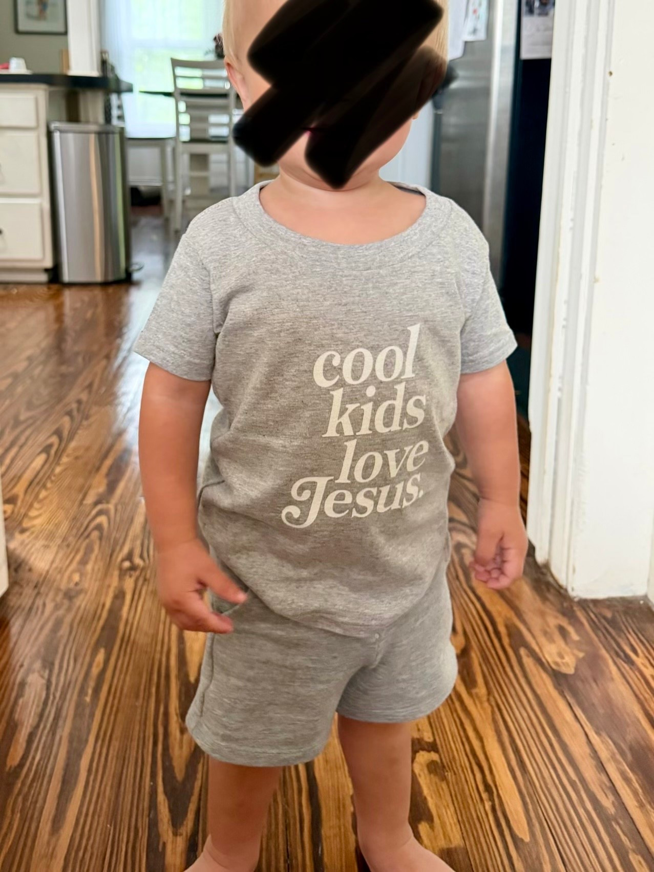 The sweetest shirt for my boy! It comes in light blue, light pink, and grey! She also has the matching “cool moms love Jesus” tshirt in the same colors, plus white!

#LTKmomlife #LTKKids #LTKootd