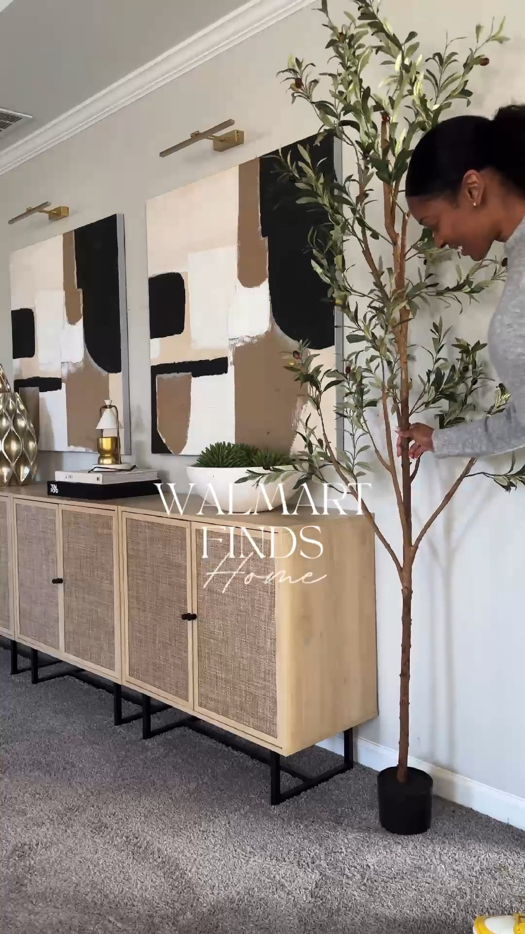 The most affordable olive tree and modern planters from @walmart at a steal. These dupes will win every time! I have also linked other things in the room

#LTKhome #LTKfindsunder100 #LTKVideo
