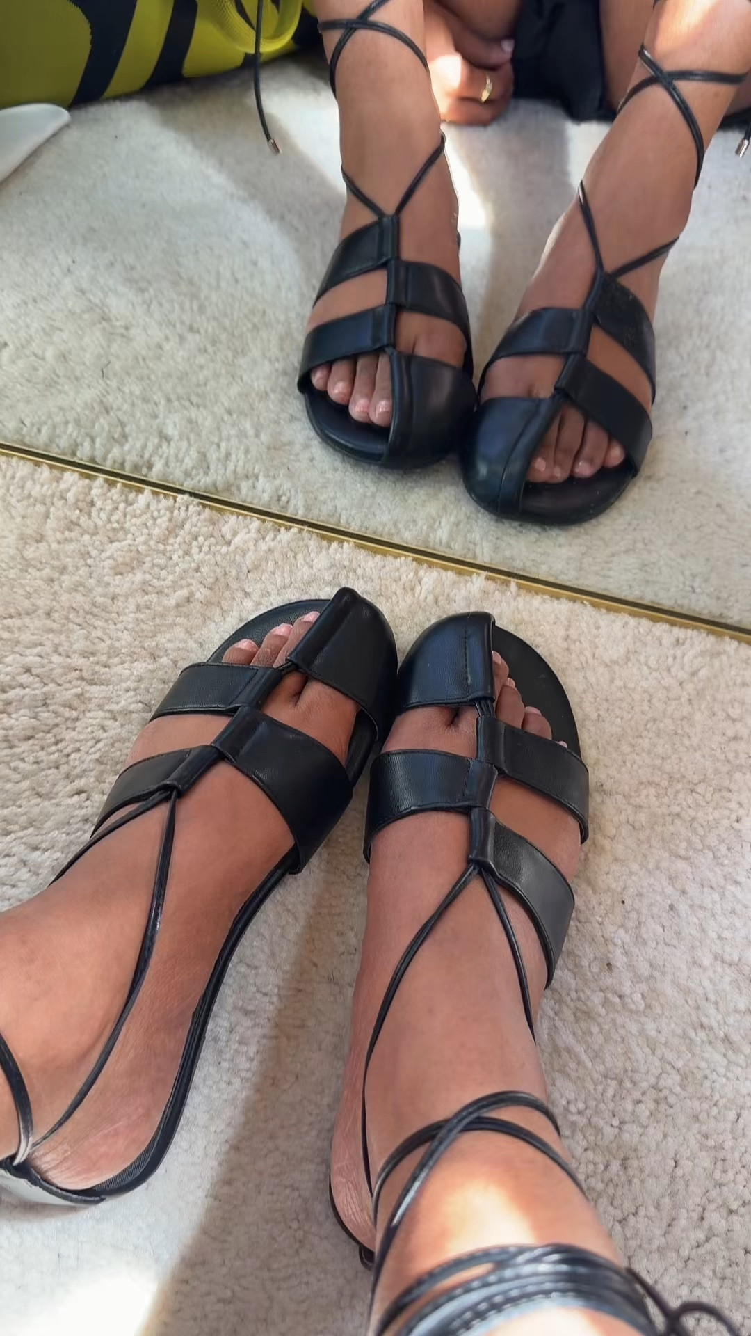 These are the cutest gladiator flat sandals 😍! Love AKIRA! @AKIRA 

#LTKgrwm #LTKootd
