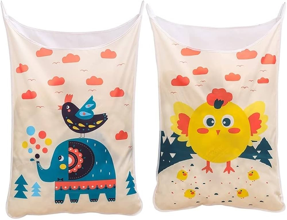 2 Pack Hanging Laundry Hamper - Durable Space Saving Kids Travel Laundry Bag with 2 Hook Types wi... | Amazon (CA)