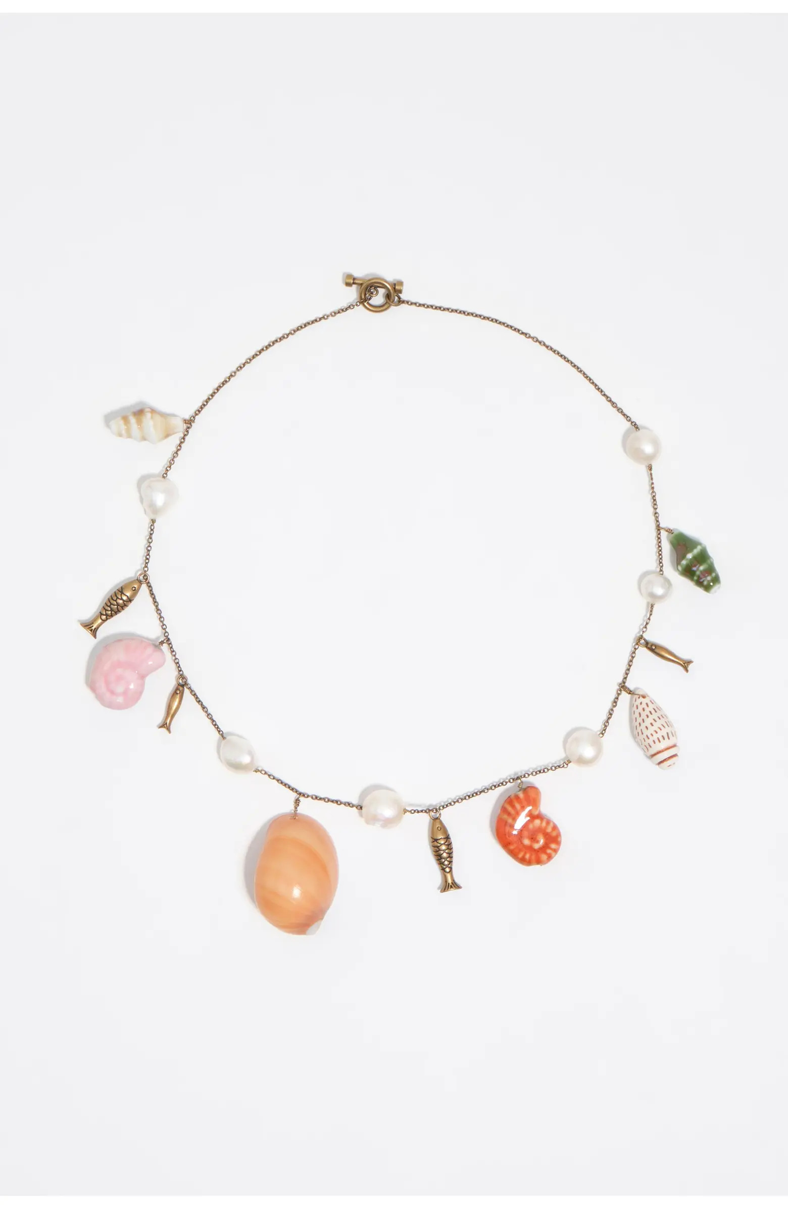 Bimba y Lola Pearl & Shell Necklace | Nordstrom | Nordstrom