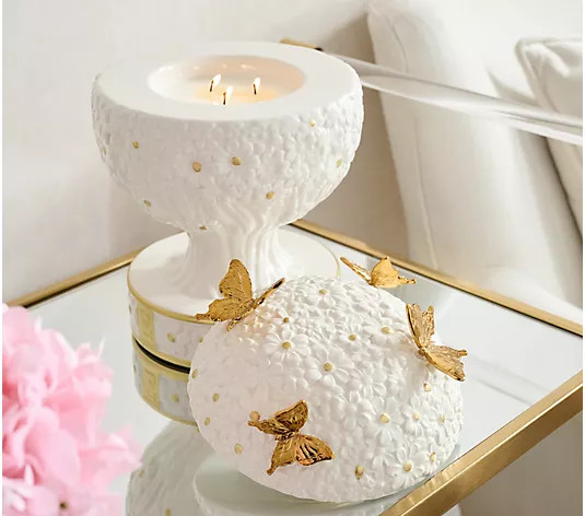 Make Your Selection: Elton John x Slatkin + Co. 14oz Ceramic Butterfly Tree Candle | QVC