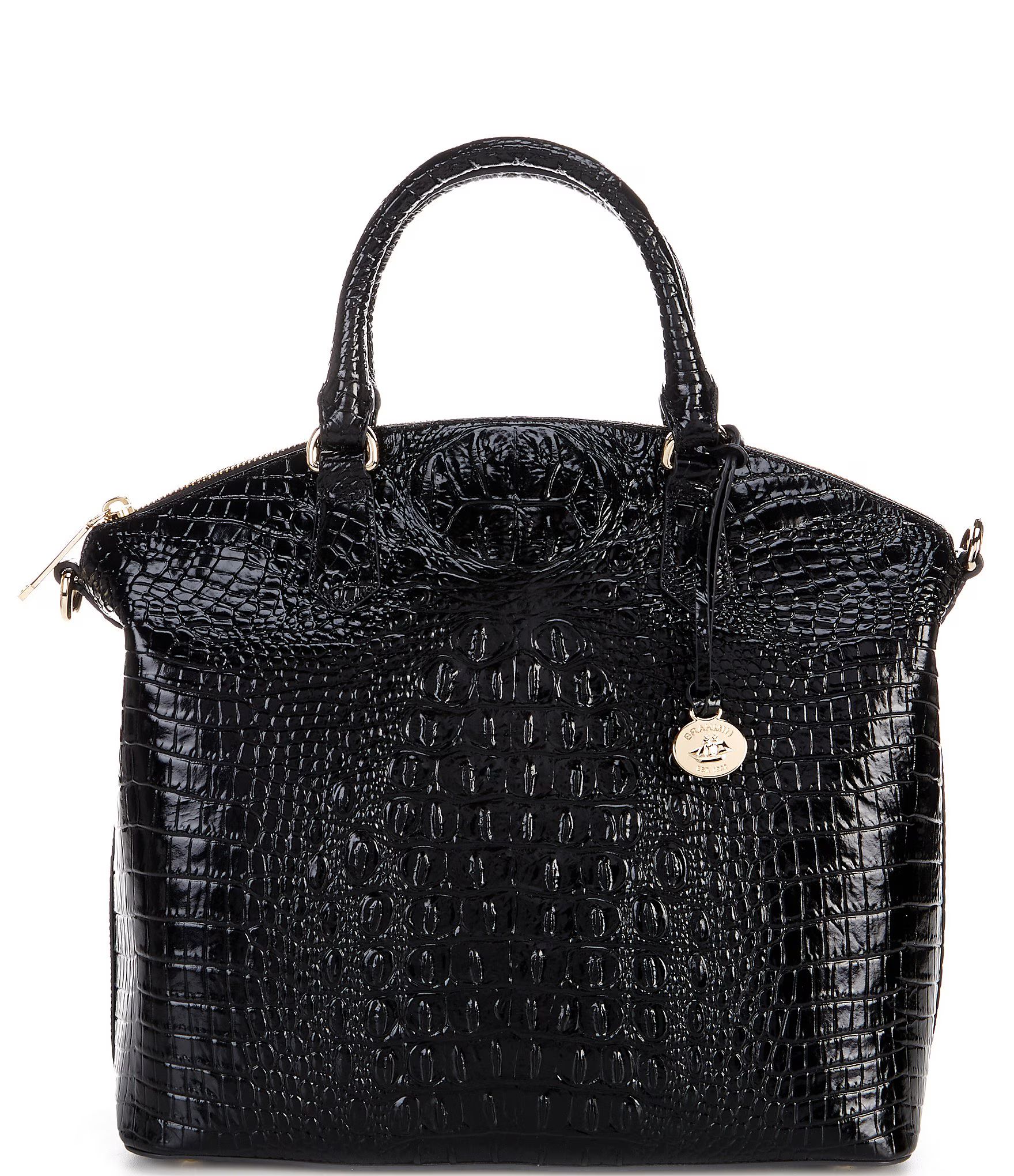 BRAHMIN Melbourne Collection Large Duxbury Crocodile-Embossed Dome Satchel Bag | Dillard's | Dillard's