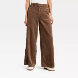 Women's High-Rise Corduroy Palazzo Pants - Universal Thread™ Brown 4 | Target