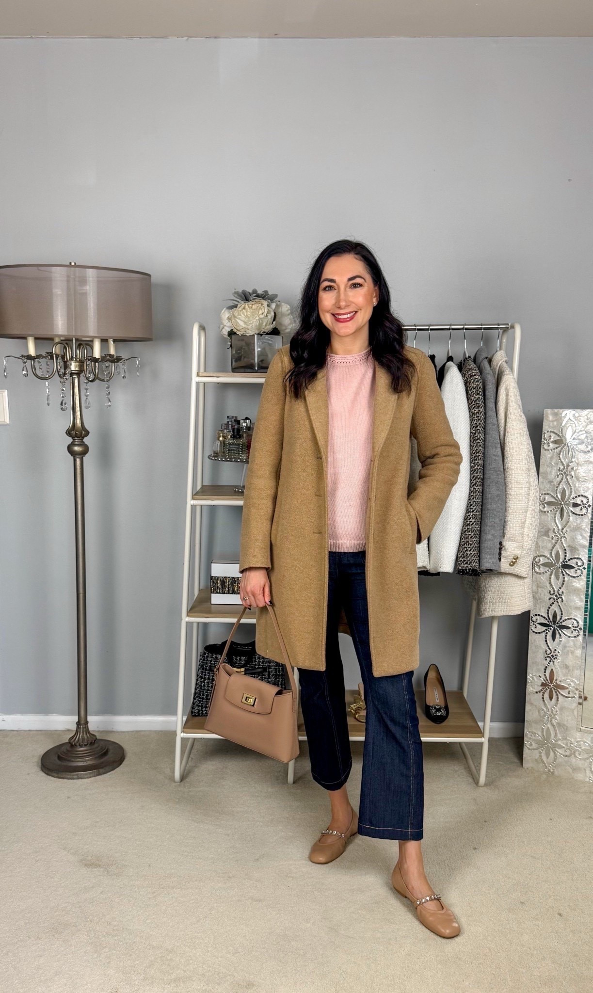 Casual fall outfit 🩷🤎

Tan coat 
Pink sweater size small, fits oversized 
Dark kick flare jeans size 6, sized up 
Nude ballet flats size 7, TTS



#LTKShoeCrush #LTKSeasonal #LTKSaleAlert